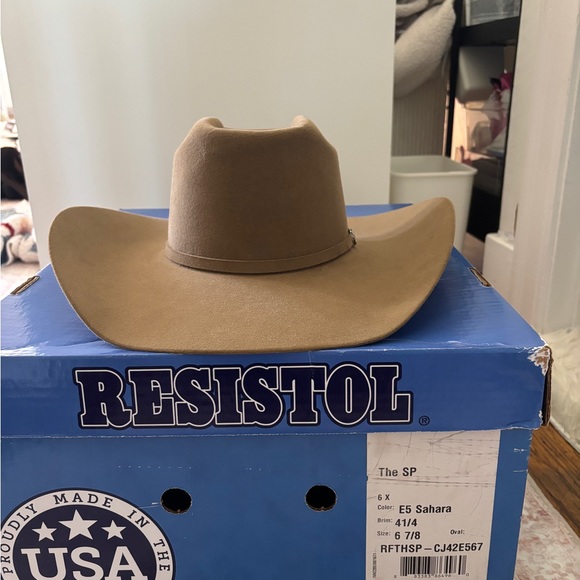 Men's Tan Cowboy Hat - Picture 1 of 3